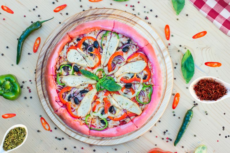 Classic Margherita pizza with fresh basil and mozzarella